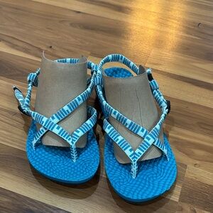 Reebok Blue Striped Women's Sport Sandals